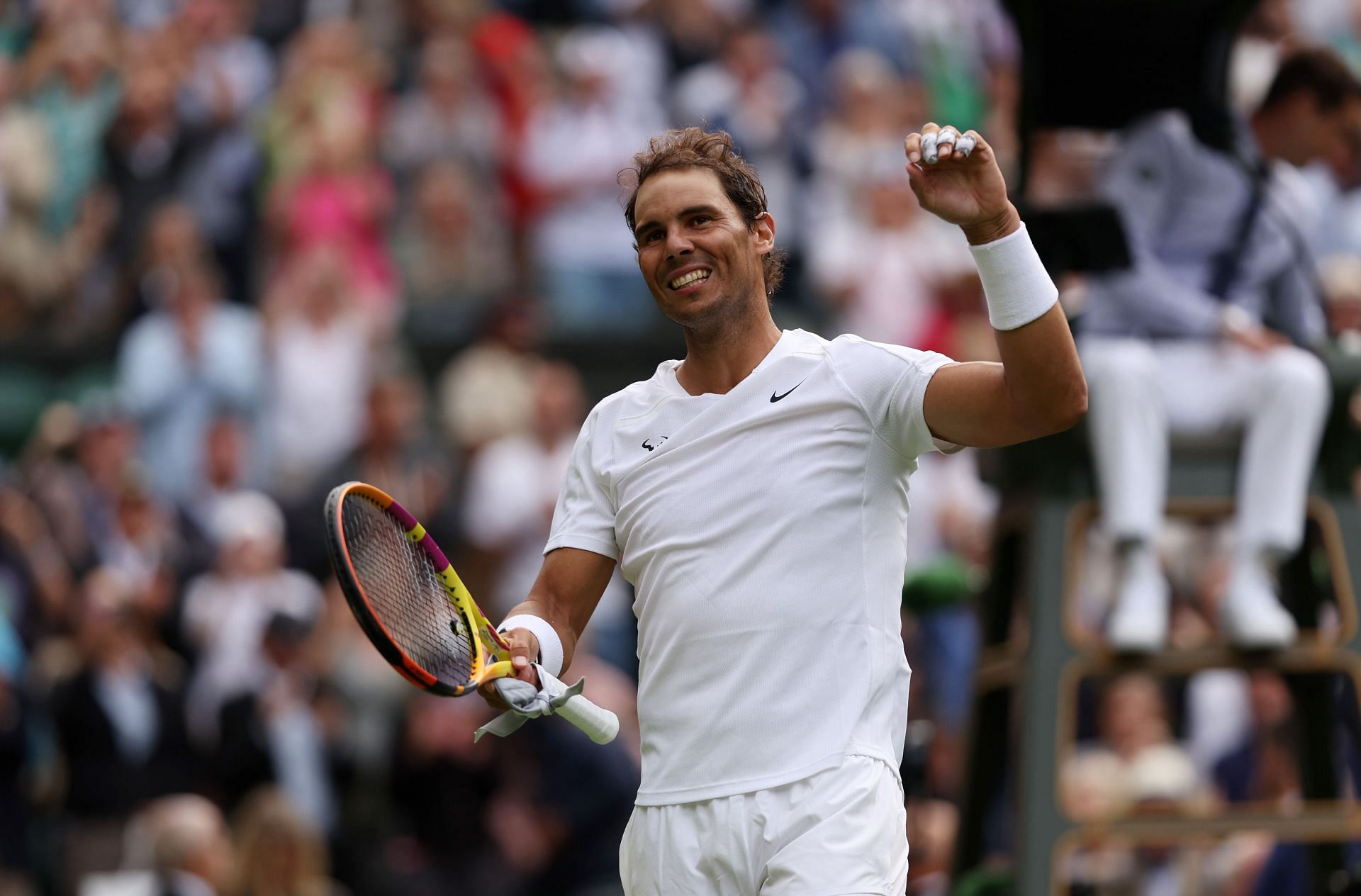 Rafael Nadal sealed his place in the second round of Wimbledon