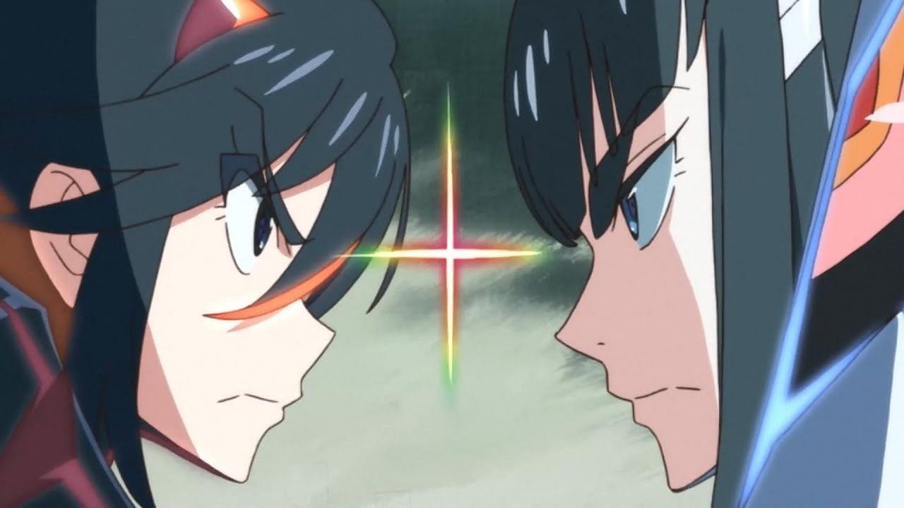 Ryuko (left) and Satsuki (right) as seen in the Kill la Kill anime (Image via Studio Trigger)