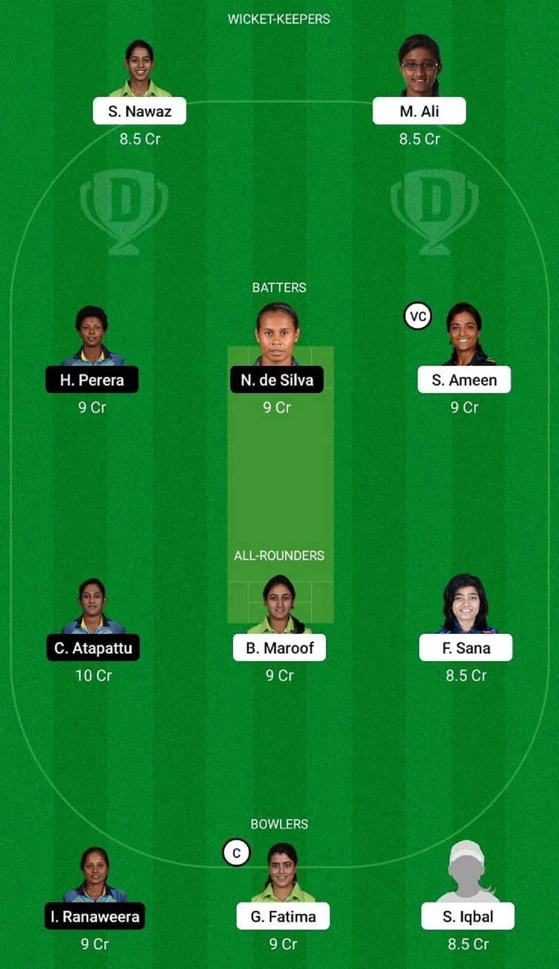 PK-W vs SL-W Dream11 Fantasy Suggestion #2