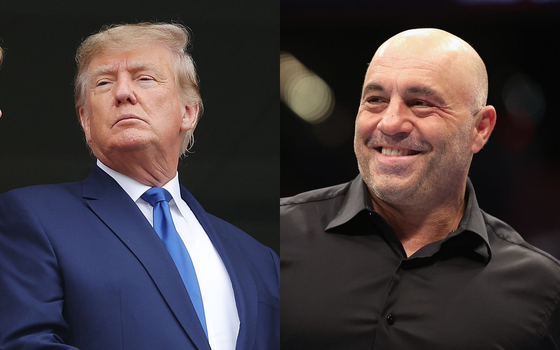 Donald Trump (left) and Joe Rogan (right)