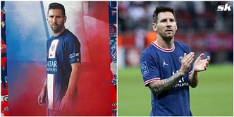 Pictures emerge of Lionel Messi modeling PSG's 2022-23 home kit