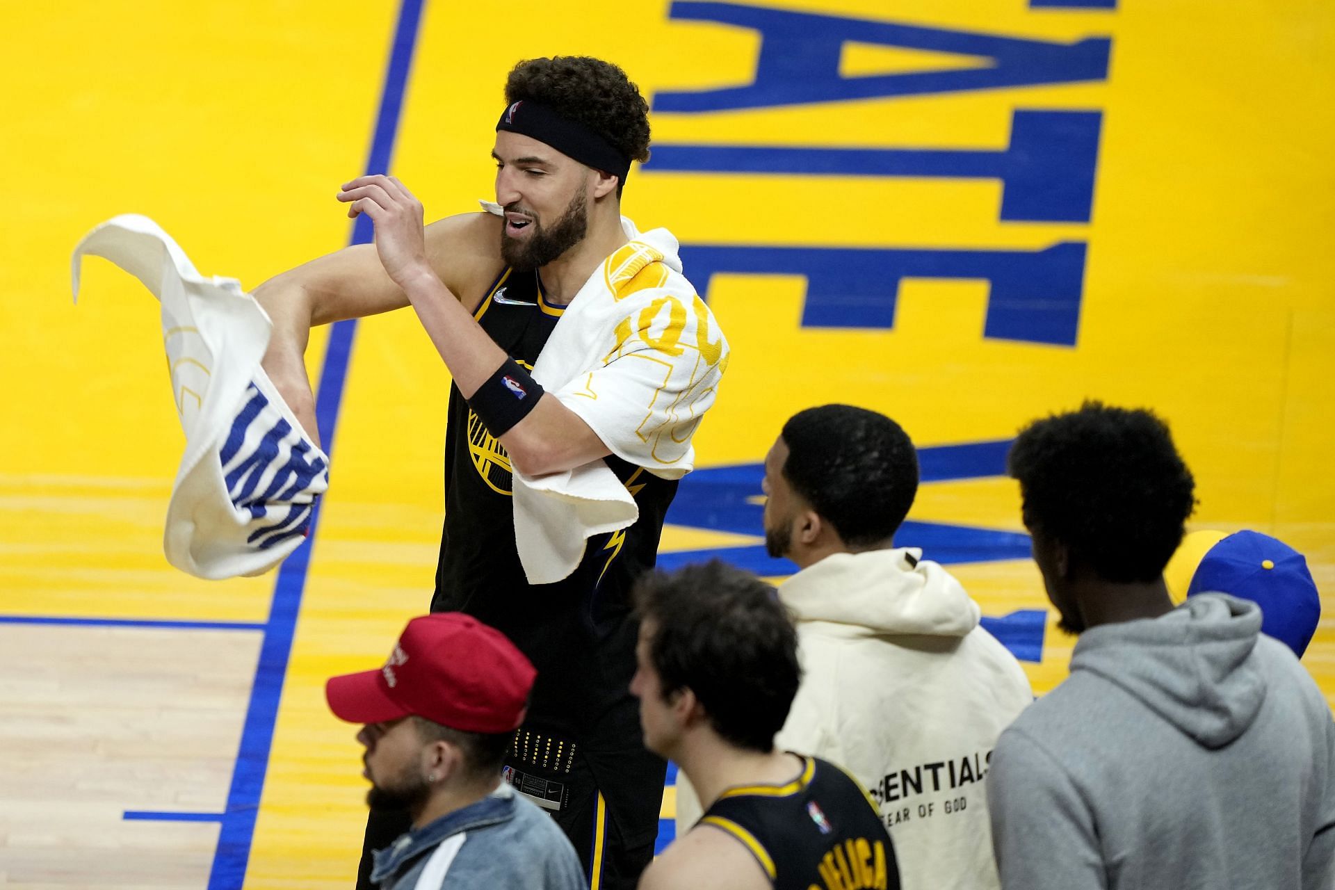 Klay Thompson during the Dallas Mavericks v Golden State Warriors - Game Five