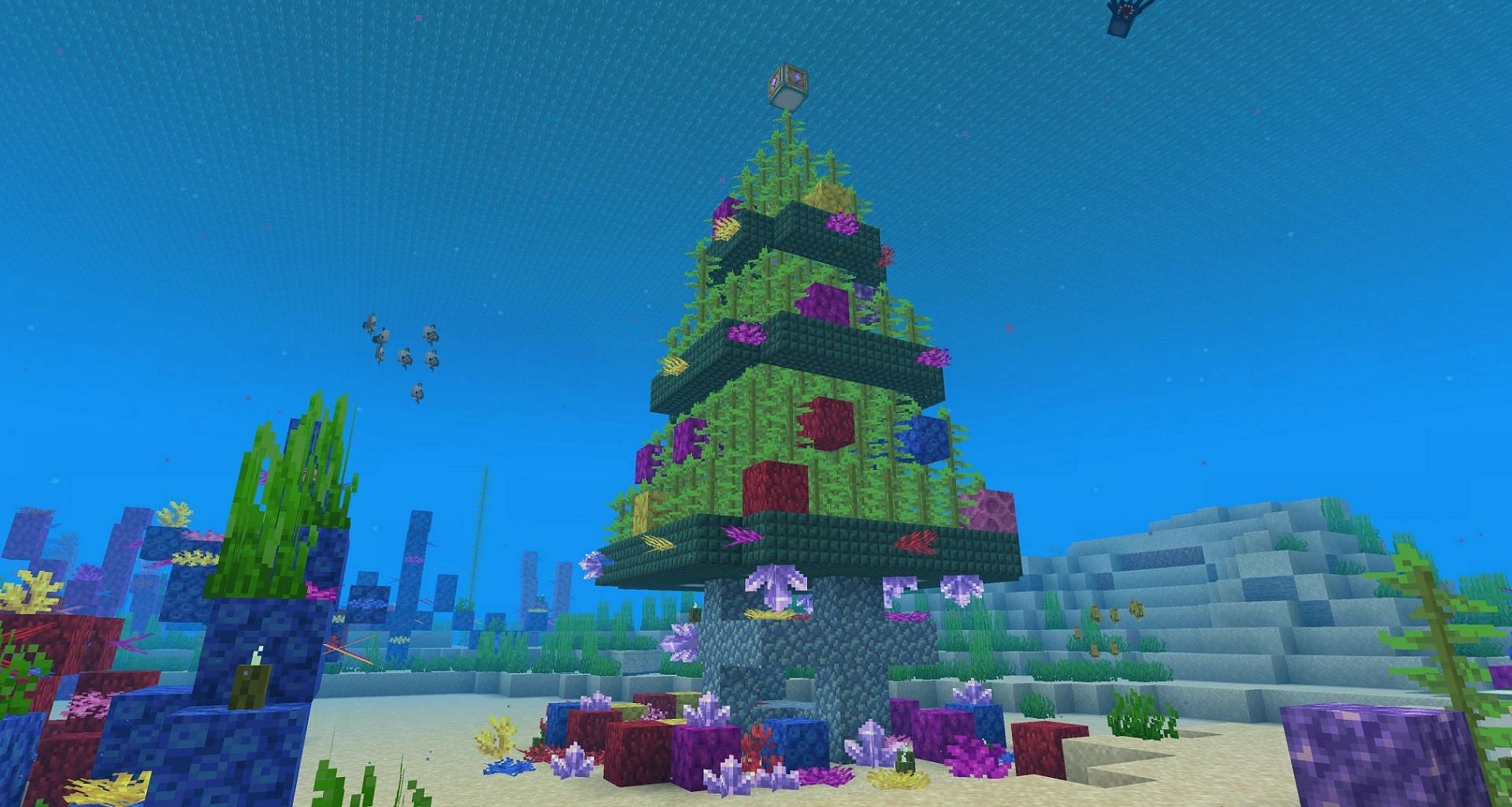 This underwater tree is perfect for festivities (Image via Play3r_Zer0/Reddit)
