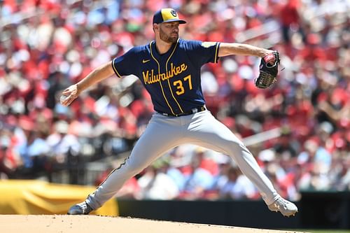 The Milwaukee Brewers' Adrian Houser