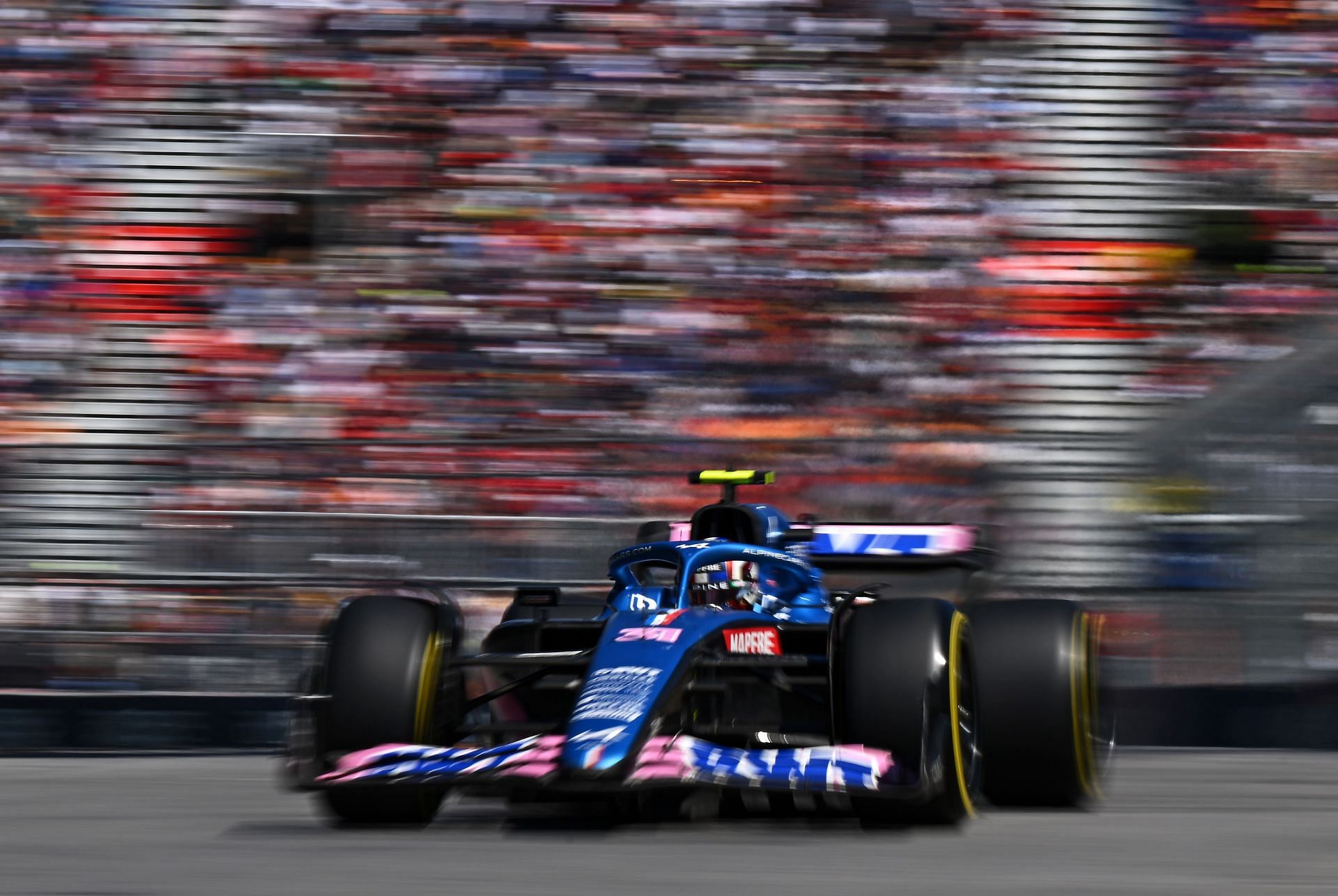Esteban Ocon driving the (31) Alpine F1 A522 Renault on track during the F1 Grand Prix of Canada. (Photo by Clive Mason/Getty Images)