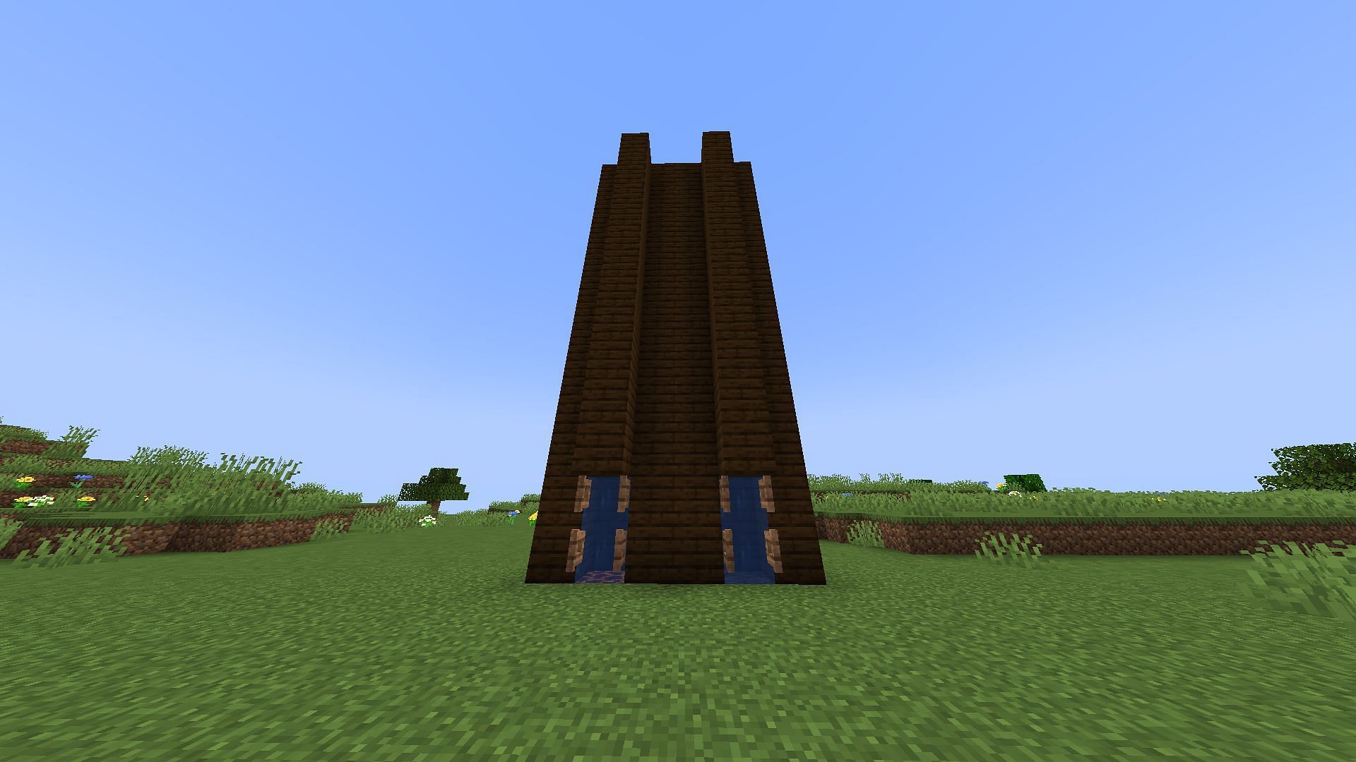 A water elevator (Image via Minecraft)