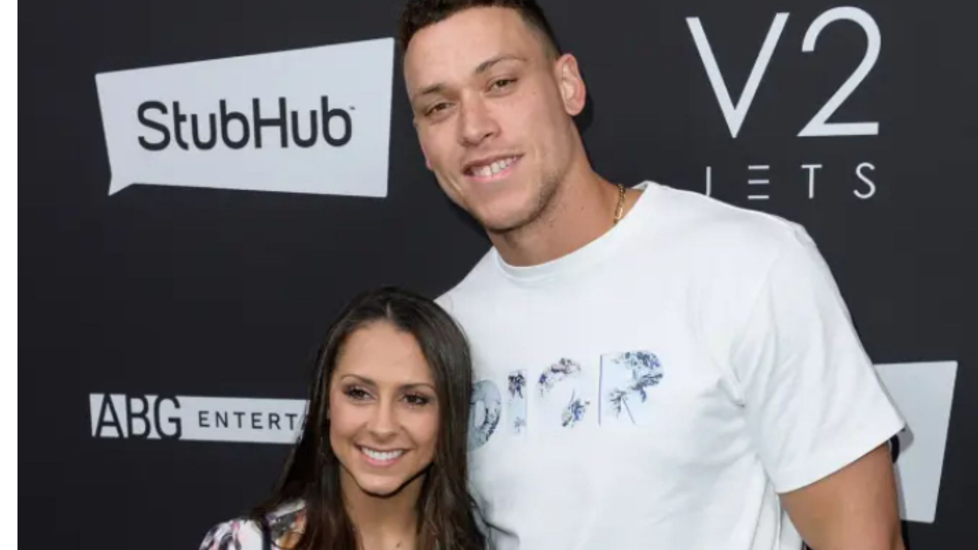 Aaron Judge with wife, Samantha.