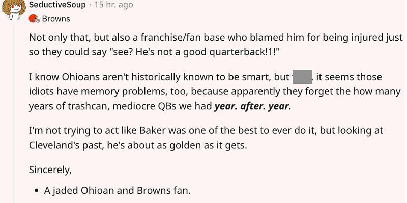 Nfl Redditors Side With Baker Mayfield In Cleveland Trade Saga
