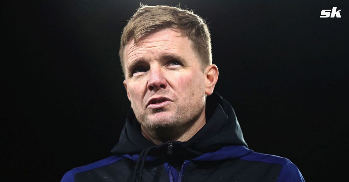 Newcastle United manager Eddie Howe looks on during a match.