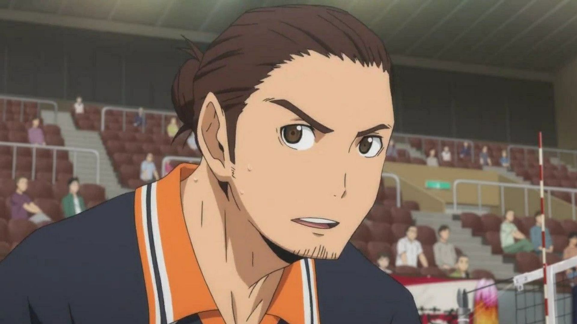 Asahi Azumane had a brief absence in the beginning of Haikyuu!!, but he&#039;s more than made up for it since then (Image via Production I.G)