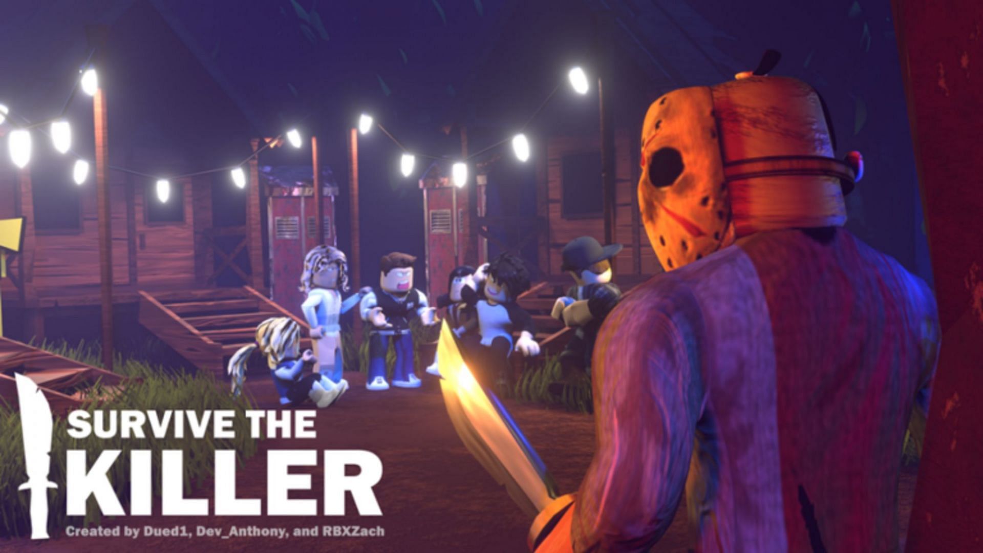 Survive the Killer depicts a tranquil night gone bad. (Image via Roblox)
