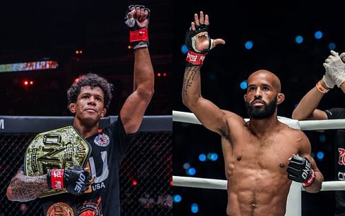 Only one man will have his hand raised at ONE 161 after Demetrious Johnson (R) and Adriano Moraes (L) face off in the main event. | [Photos: ONE Championship]