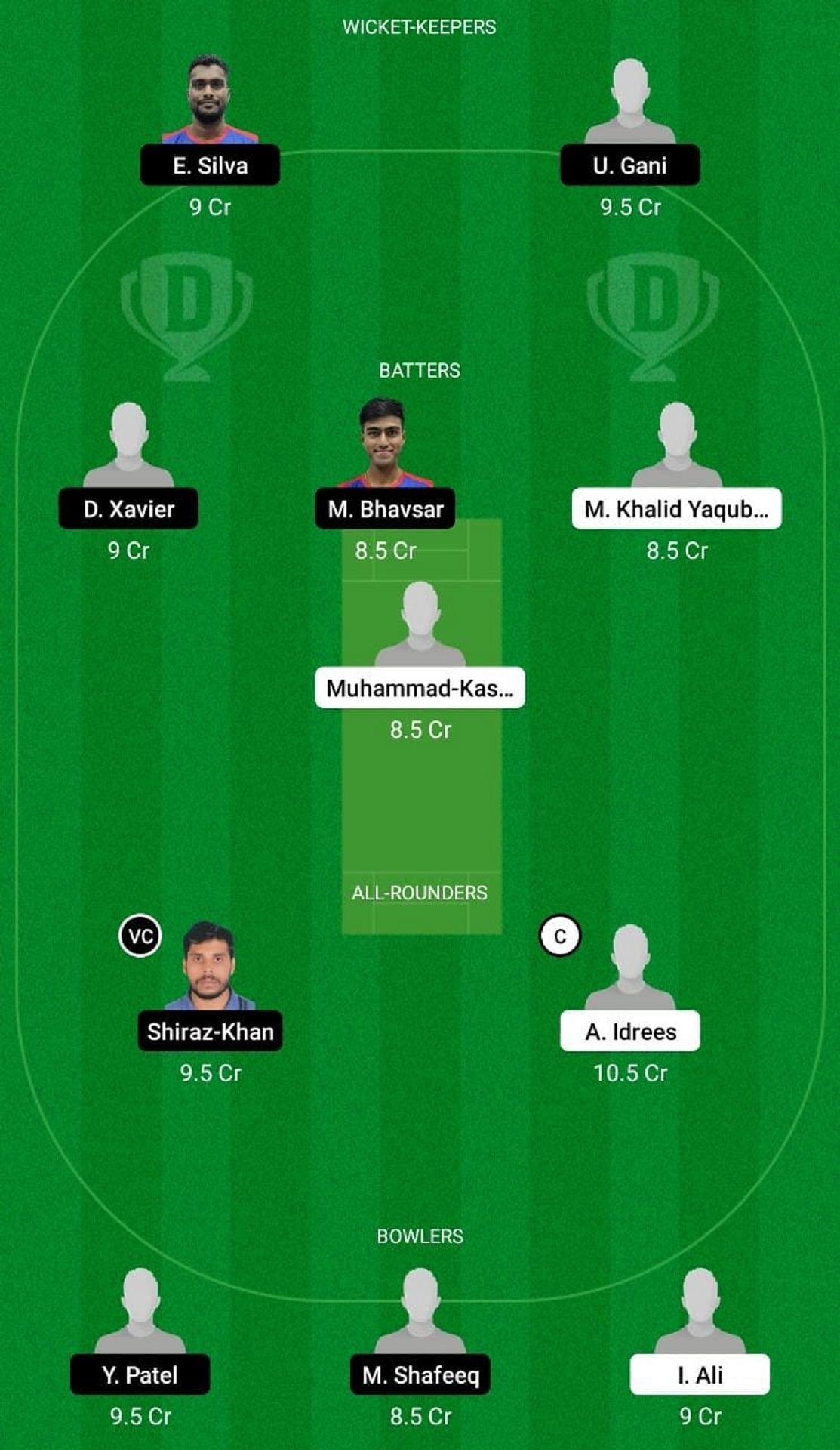 PAK-XI vs IND-XI Dream11 Fantasy Suggestion #1