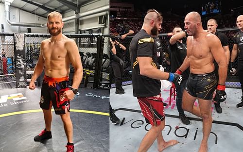 From left to right: Jan Blachowicz, Jiri Prochazka, Glover Teixeira [Image Courtesy: @janblachowicz and @ufc on Instagram]