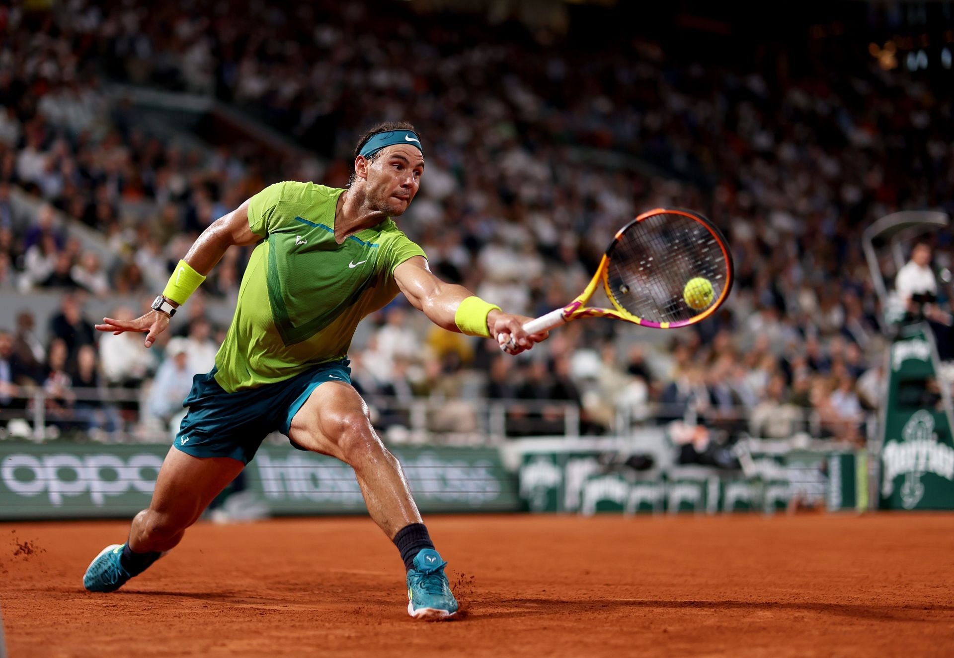  Nadal in action against Zverev at the 2022 French Open - Day 13