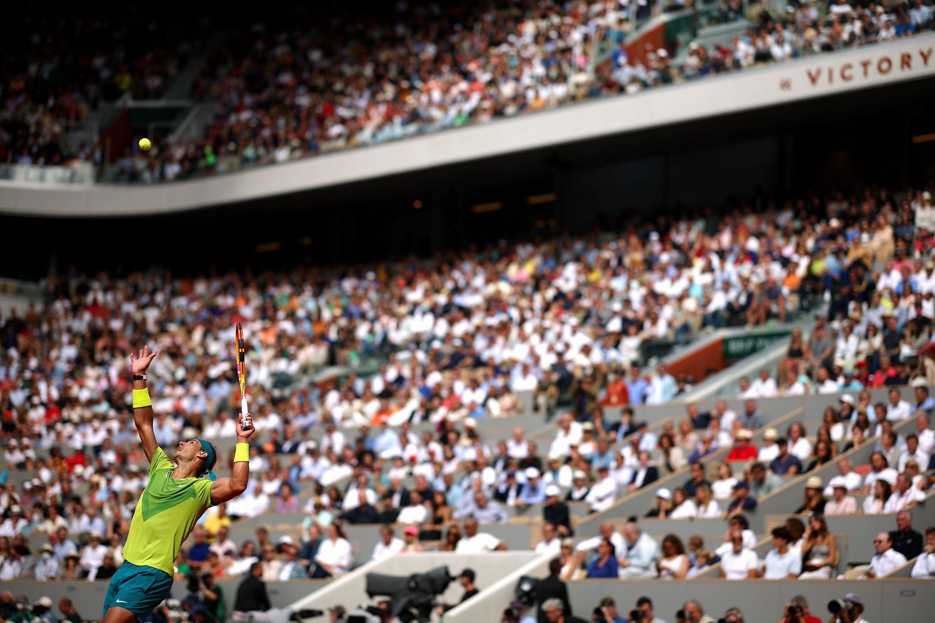 Spectators at Court Philippe Chatrier look on as a one-sided final played out.