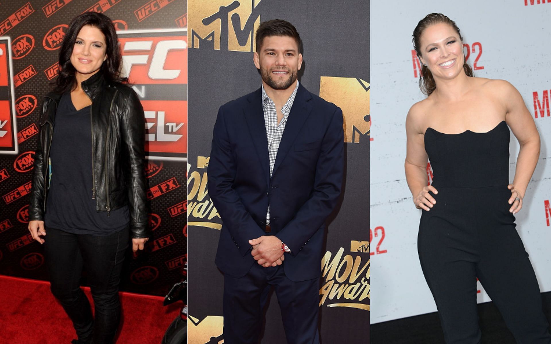 Gina Carano (left), Josh Thomson (middle), and Ronda Rousey (right)(Images via Getty)