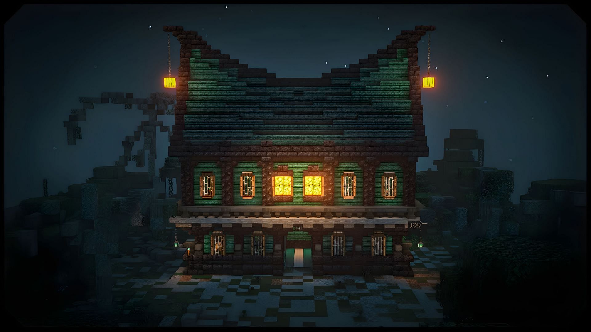 Haunted Houses are quite cool! (Image via Youtube/Yohey The Android)