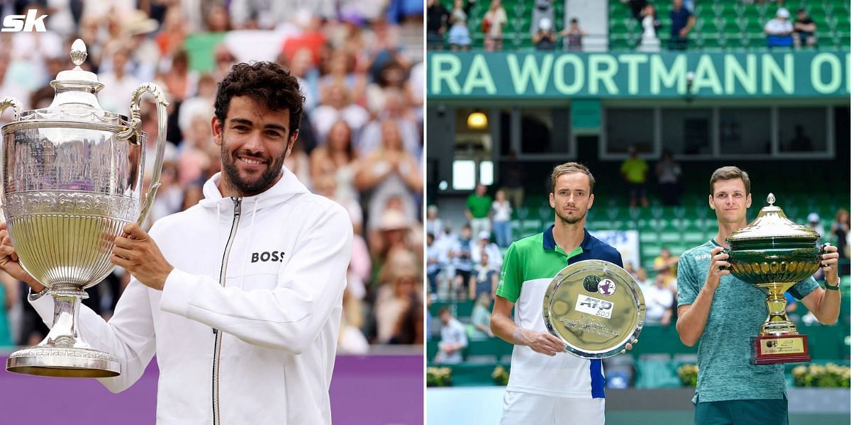 From L-R: Matteo Berrettini, Daniil Medvedev and Hubert Hurkacz.