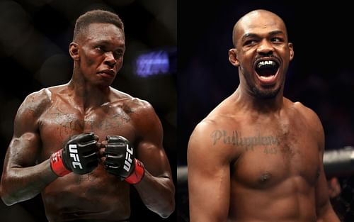 Israel Adesanya (left); Jon Jones (right)