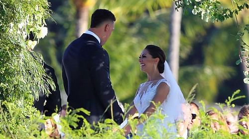 Aaron with his wife, Samantha Bracksieck.