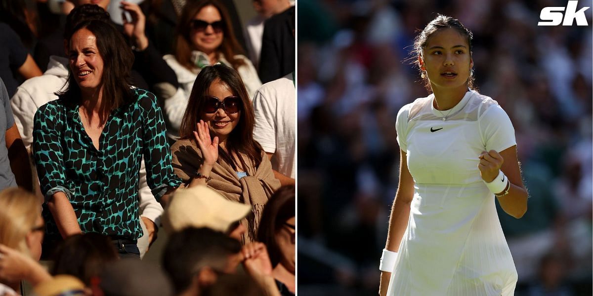 Emma Raducanu&#039;s mother and childhood coach were spotted in her player box at the 2022 Wimbledon