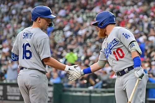 The Los Angeles Dodgers erupted for six runs in the fifth inning to take the lead over the Chicago White Sox.