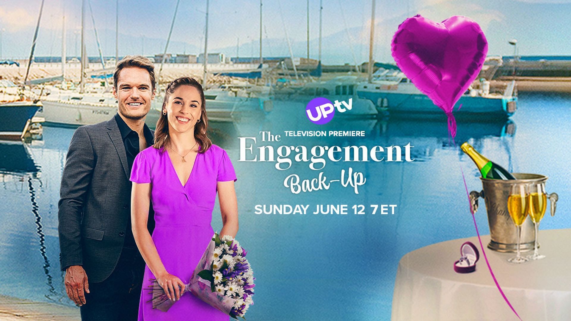 The official poster for UPtv&#039;s The Engagement Back-Up (Image via UPtv)