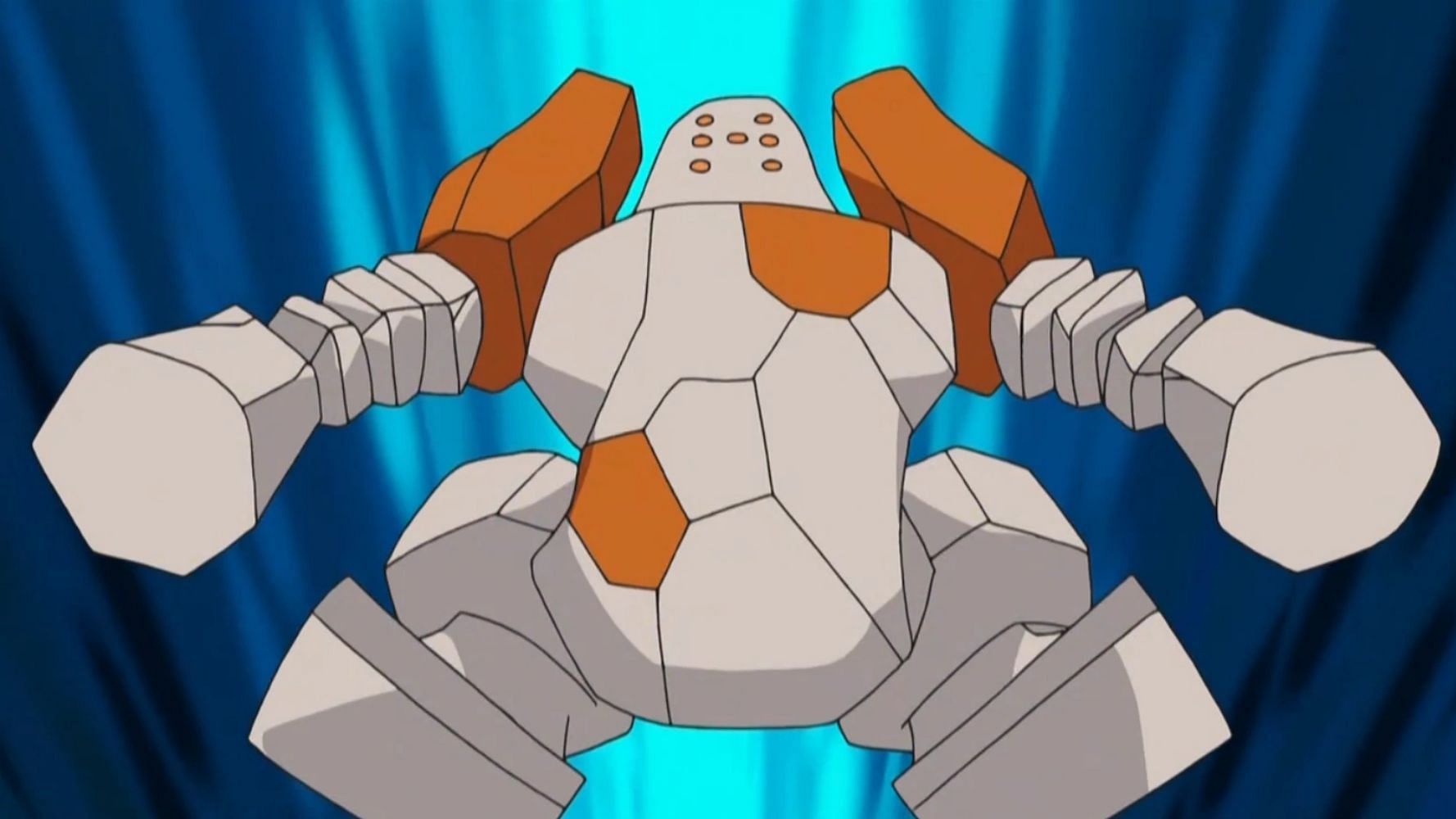 Brandon&#039;s Regirock (Image via OLM, Inc)