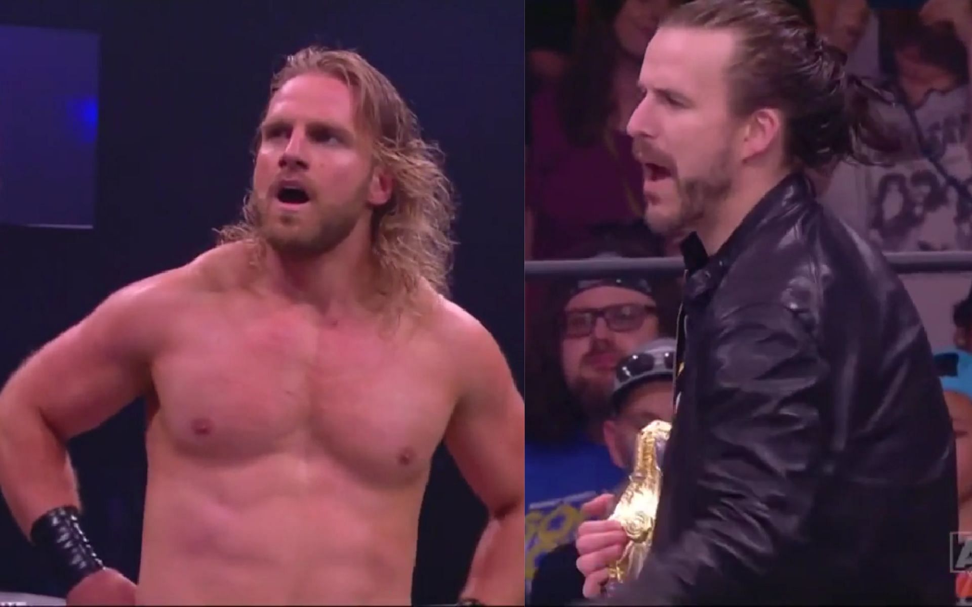 This week, Hangman Page (left) and Adam Cole (right) on AEW Dynamite.