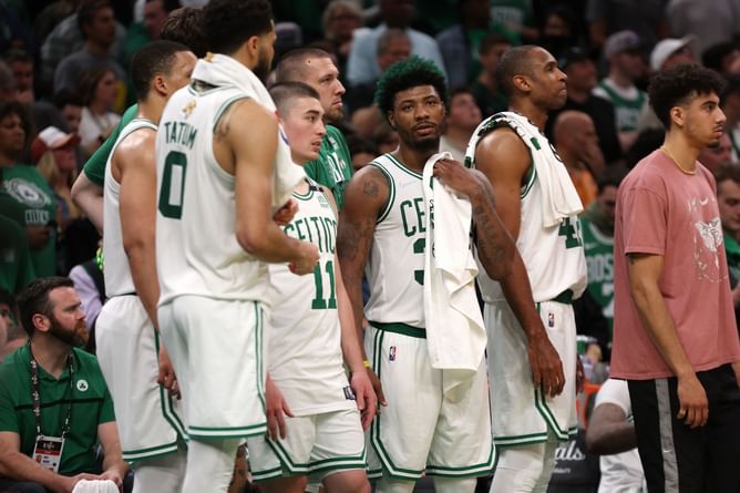 "The fact that they are on the road and are f**king up everyone on the road" - Adam Sandler all praise for Boston Celtics, lauds their "toughness"