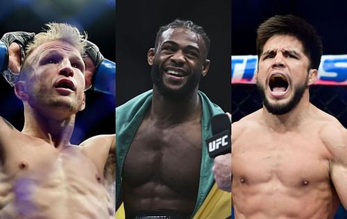 T.J. Dillashaw (left), Aljamain Sterling (center), & Henry Cejudo (right)