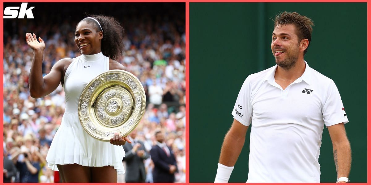 Serena Williams (L) and Stan Wawrinka