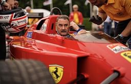 "Ferrari's an institution" - Nigel Mansell after memorable reunion with his former car at 2022 Goodwood Festival of Speed