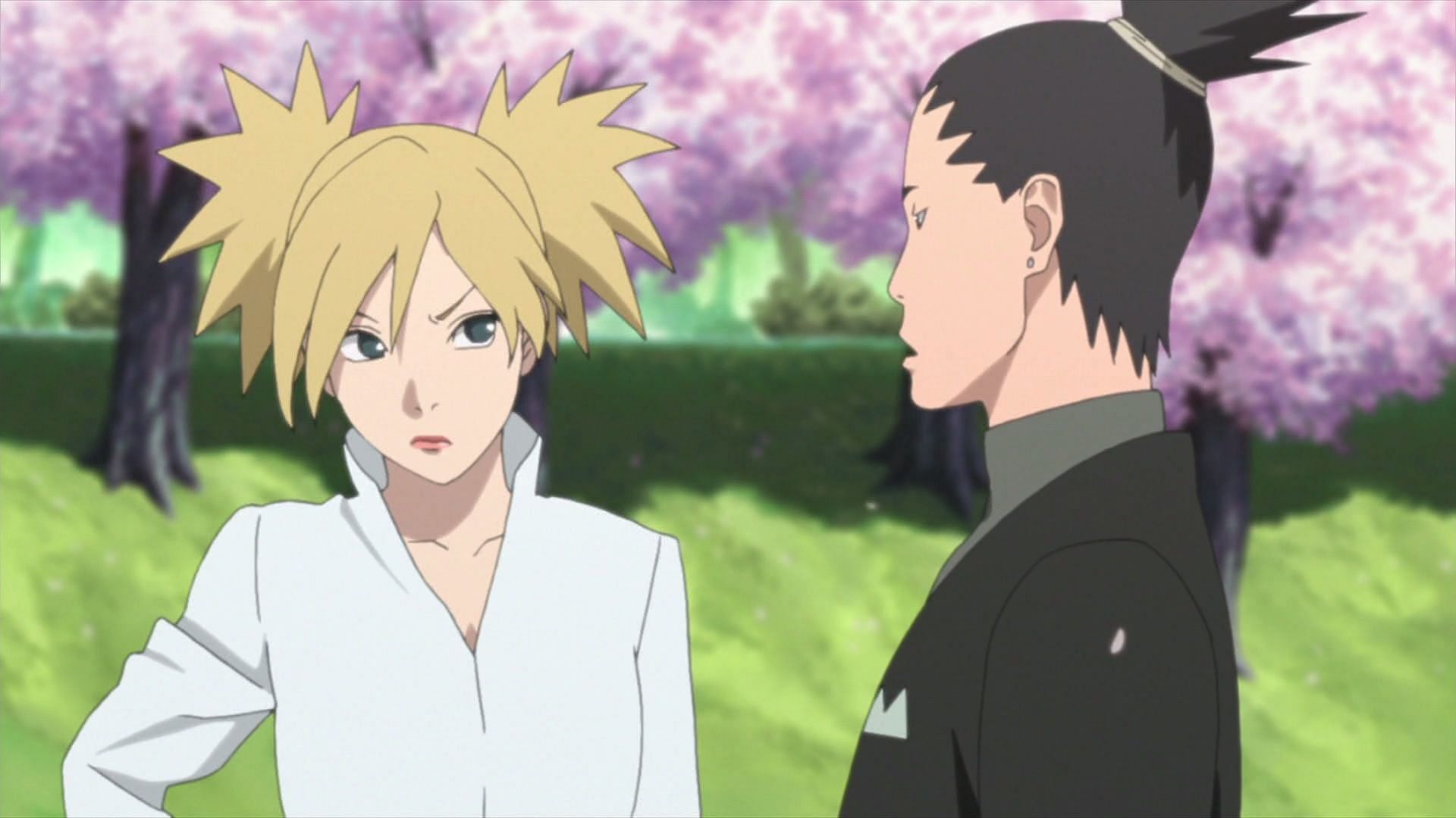 Temari and Shikamaru on the day of Naruto&#039;s wedding (Image via Pierrot)