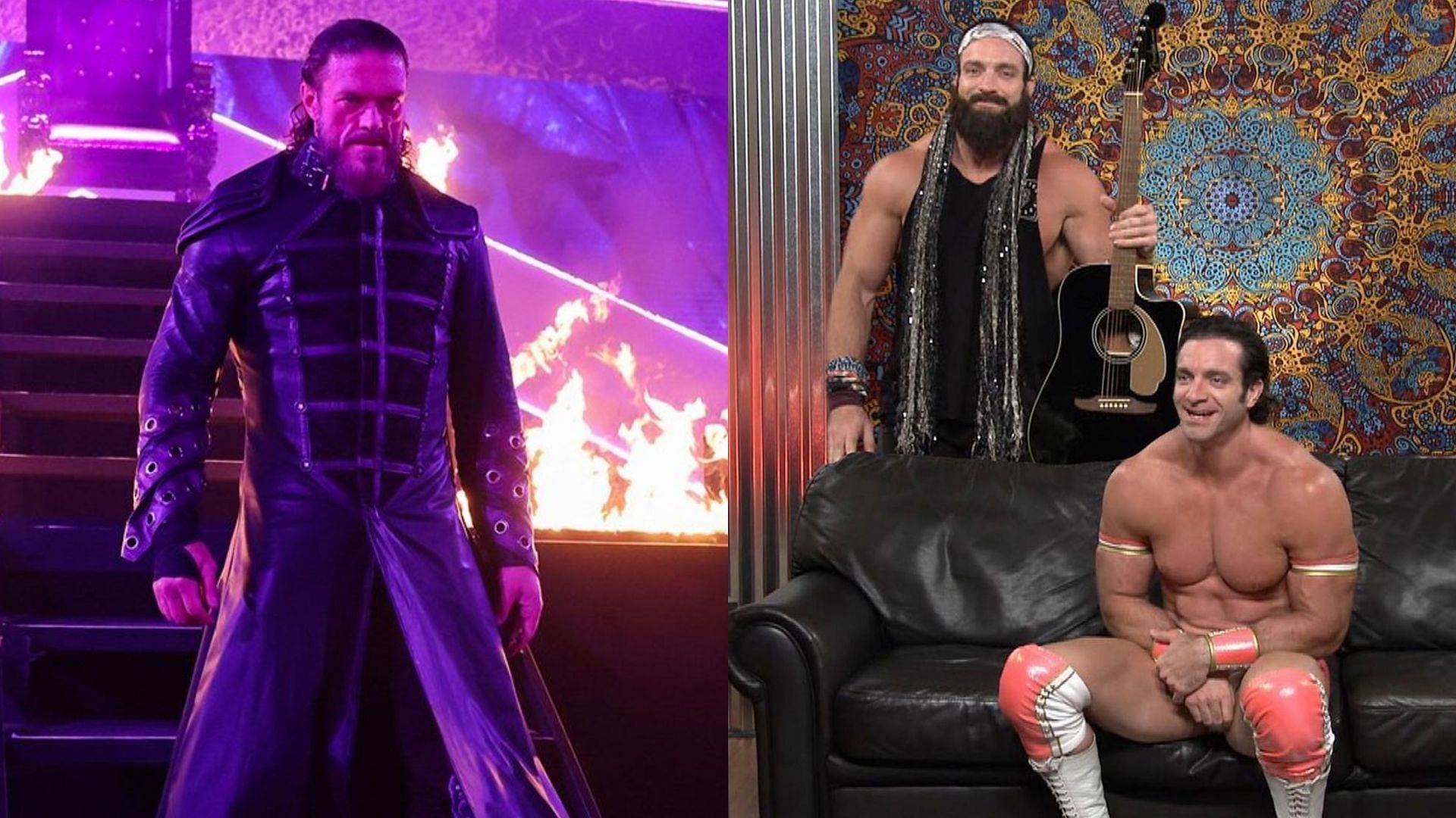 WWE Hall of Famer Edge (left) and Ezekiel/Elias (right)