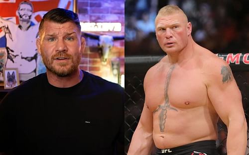 Michael Bisping(left) via YouTube/Michael Bisping, Brock Lesnar(right)