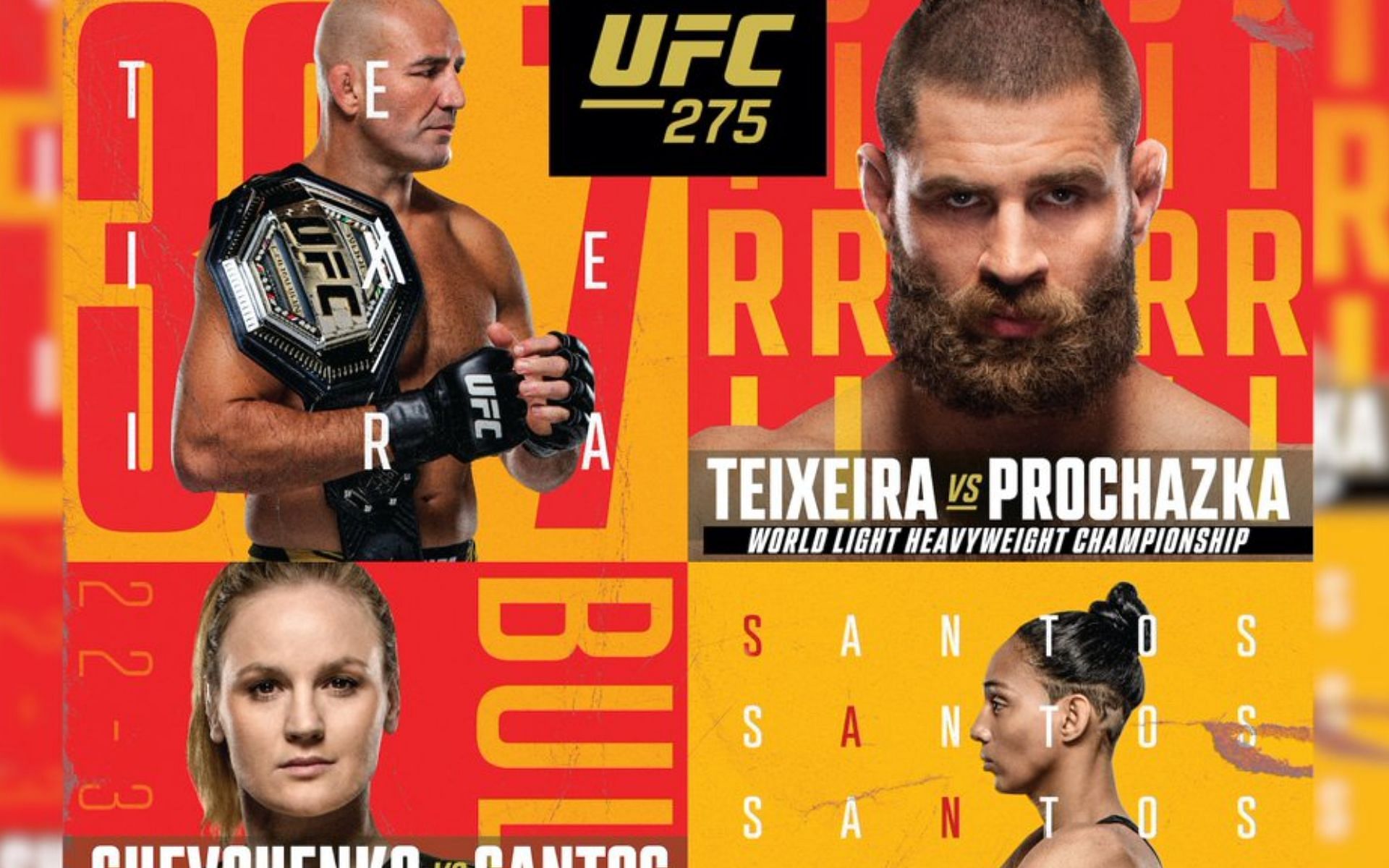 UFC 275 poster [Images courtesy of @UFC on Twitter]