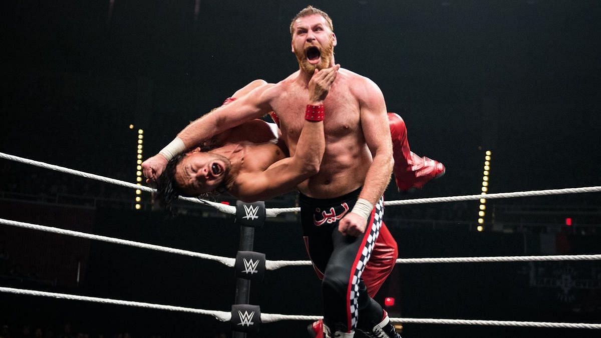 Sami Zayn battling Shinsuke Nakamura in NXT