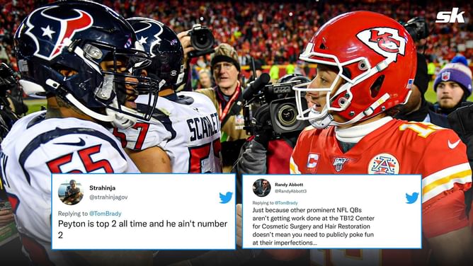 "Peyton is top 2 all time and he ain't number 2" - NFL fans react to Tom Brady taking a dig at Peyton Manning in viral social media clip