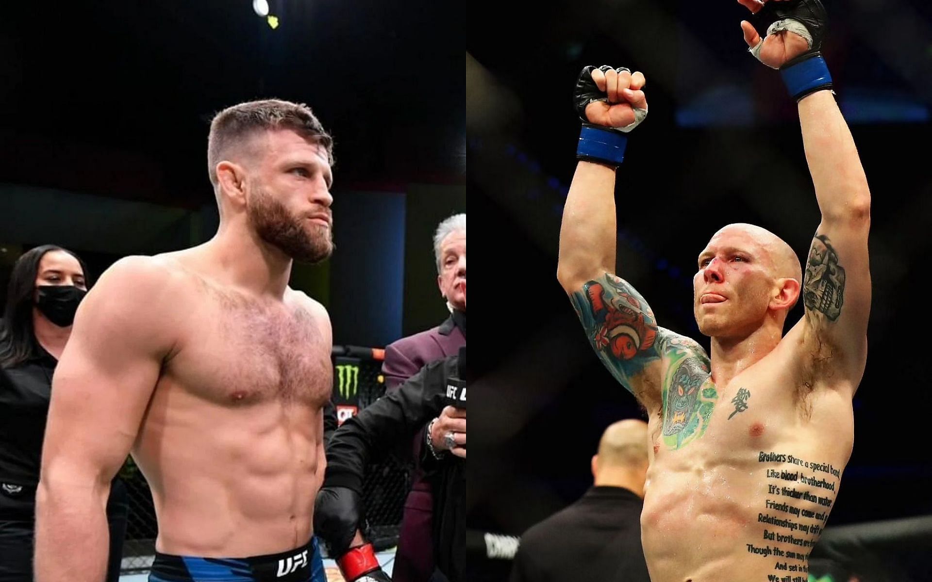 Calvin Kattar (left) and Josh Emmett (right)