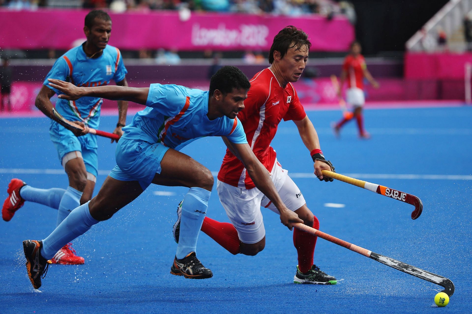 2012 Olympics - Birendra Lakra in action