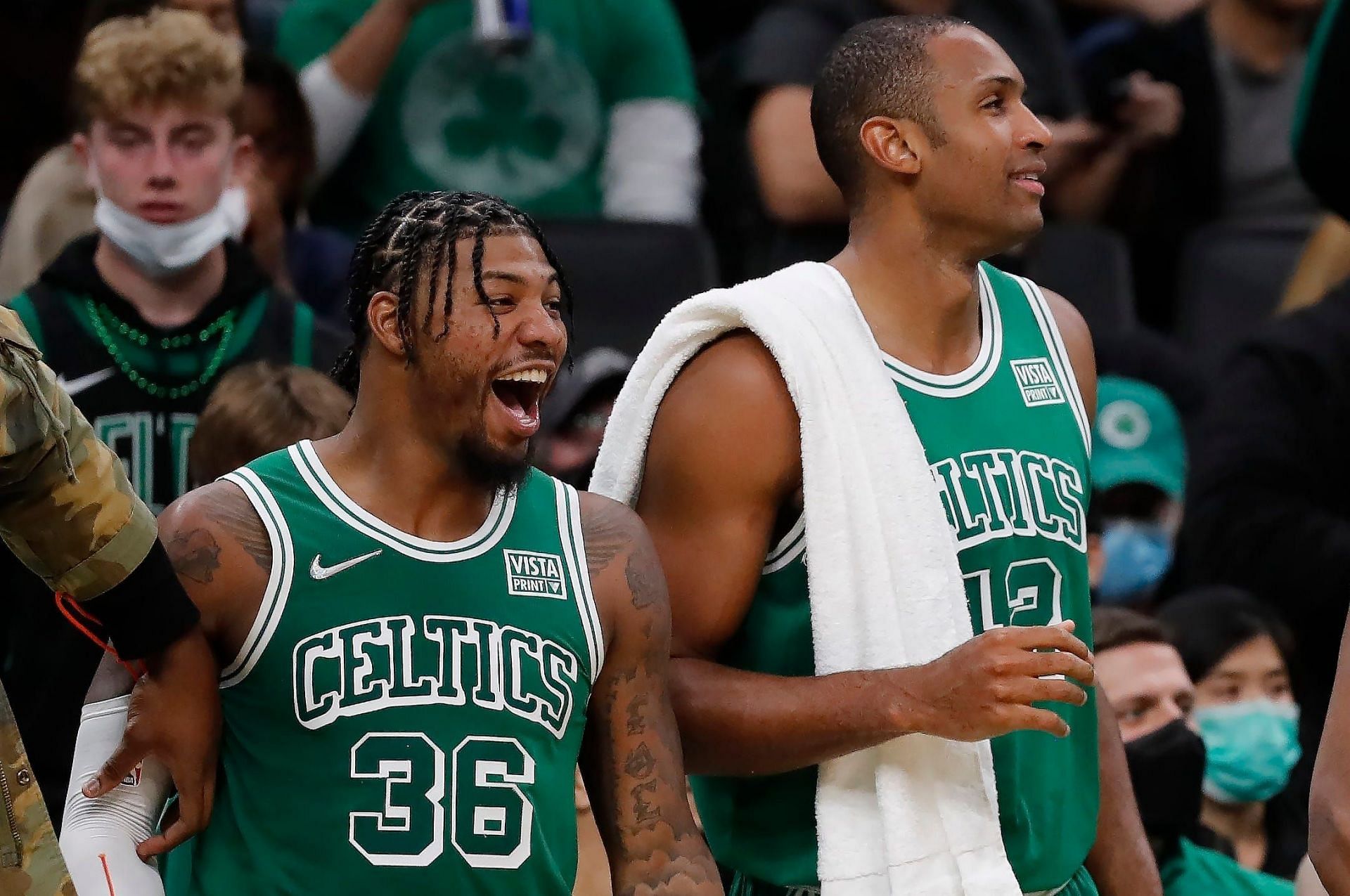 Draymond Green didn't believe Marcus Smart and Al Horford could sustain their hot shooting. [Photo: USA Today]