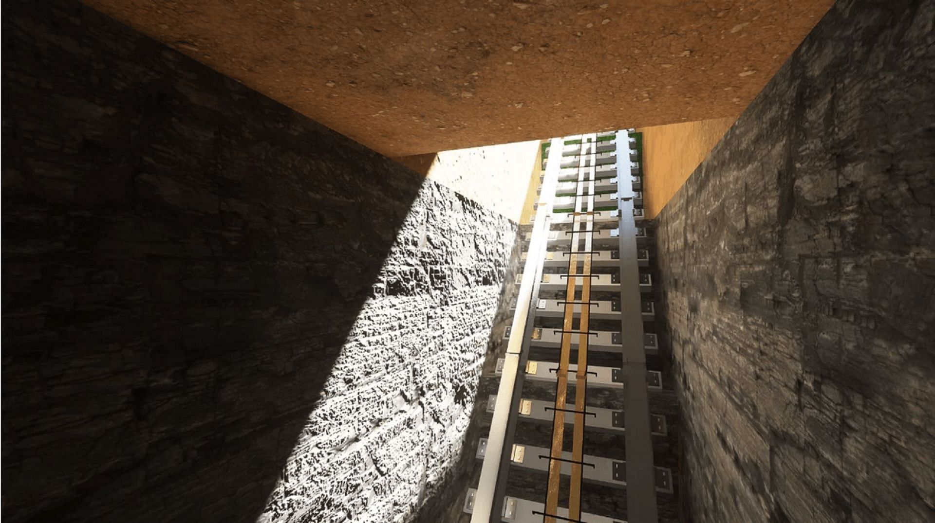 A mine and rail system in Legendary RT (Image via LEGENDARY RT TEXTURES/PlanetMinecraft)