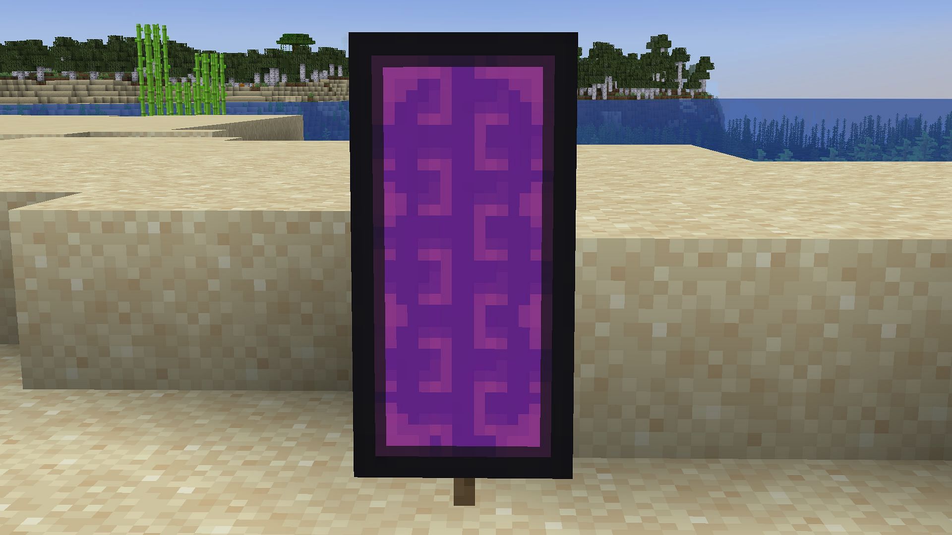Nether portal banner design (Image via Minecraft 1.19)