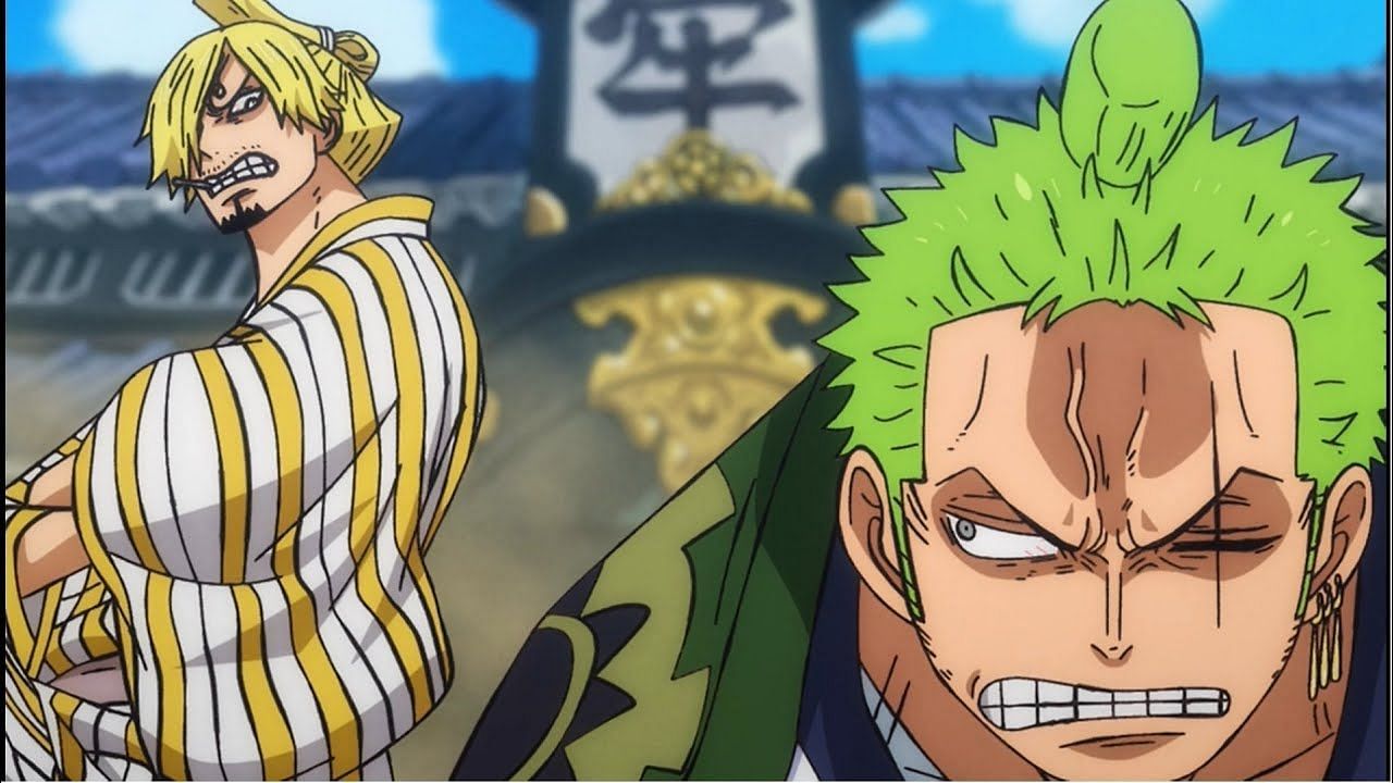 Sanji (left) and Zoro (right) as seen in the One Piece anime (Image via Eiichiro Oda/Shueisha, Viz Media, One Piece)