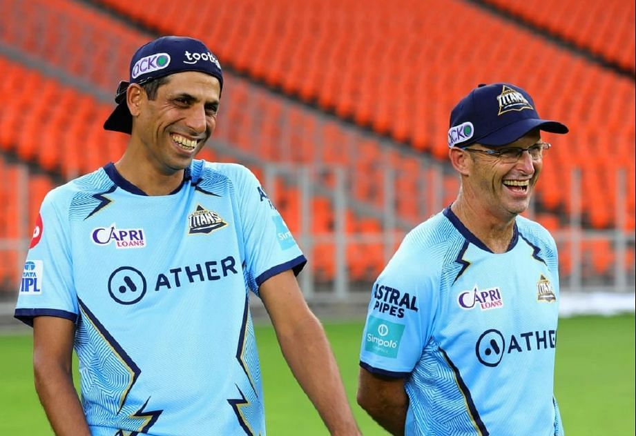 Ashish Nehra (left) became the first Indian coach to win the IPL with able assistance from Gary Kirsten (right)