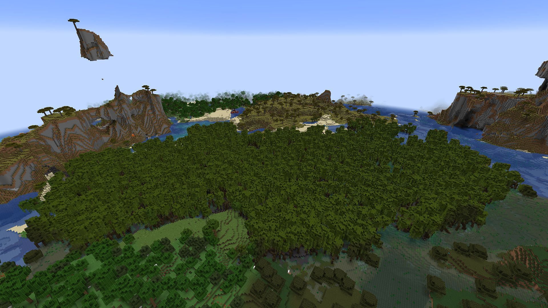 A Minecraft player&#039;s mangrove swamp (Image via Fakename_Bill/Reddit)