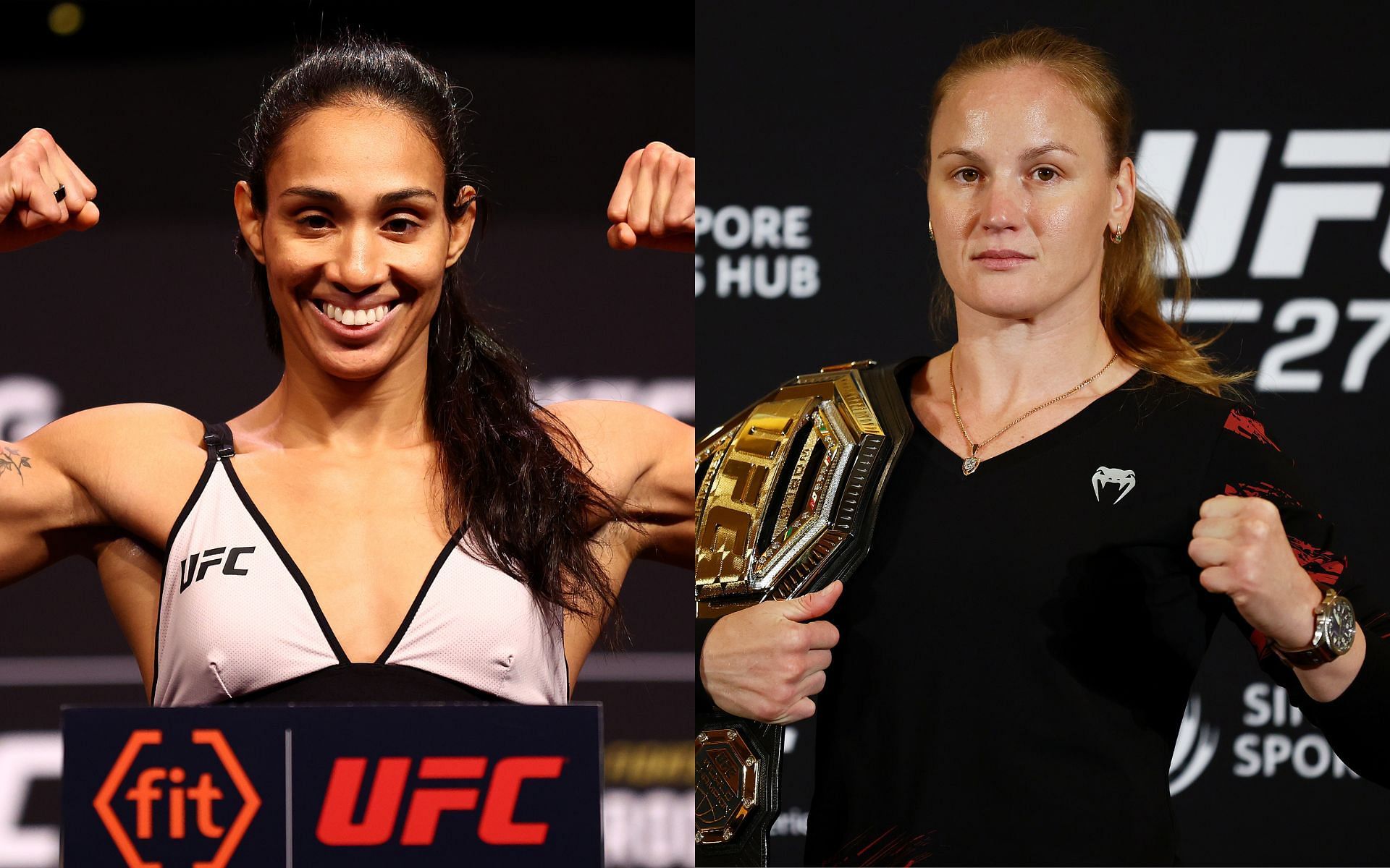 Taila Santos (left); Valentina Shevchenko (right)