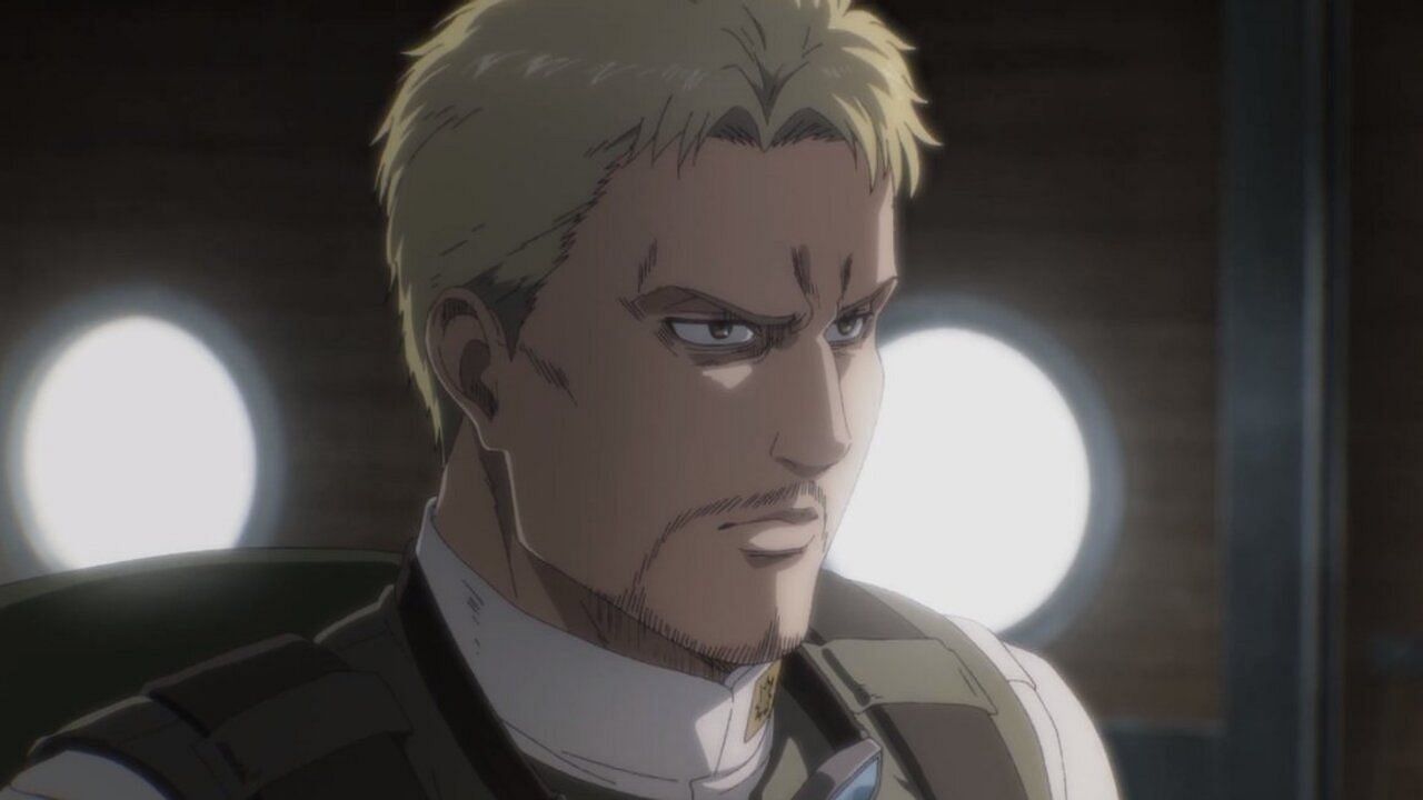 Reiner as seen in the series&#039; anime (Image Credits: Hajime Isayama/Kodansha, Kodansha USA, Attack on Titan)